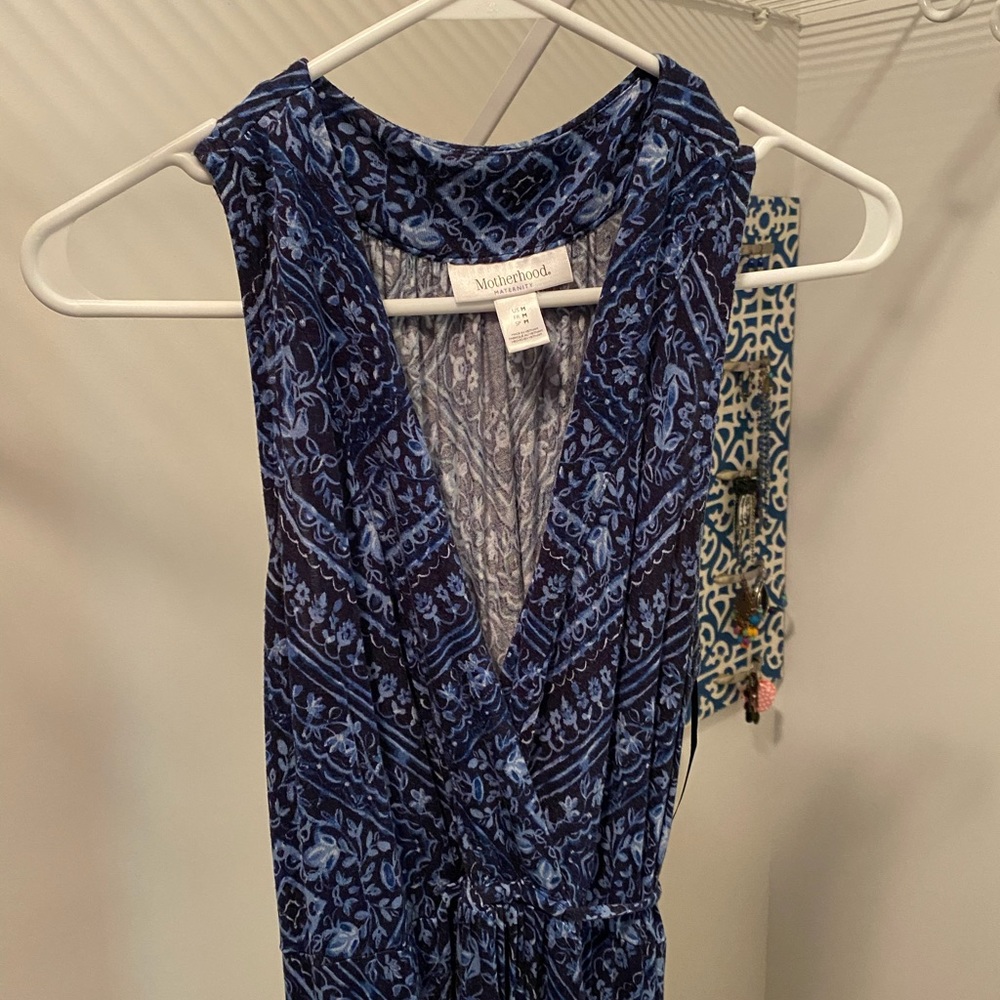 Blue Maternity maxi dress